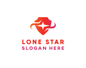 Red Star Shield logo design