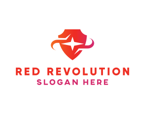 Red Star Shield logo design