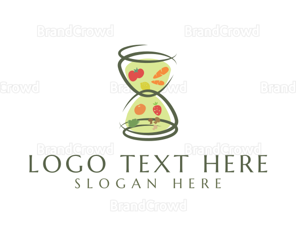 Fresh Hourglass Grocery Logo