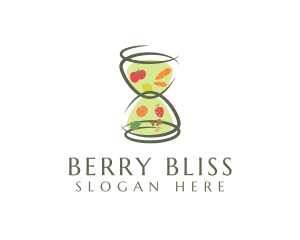 Fresh Hourglass Grocery logo design