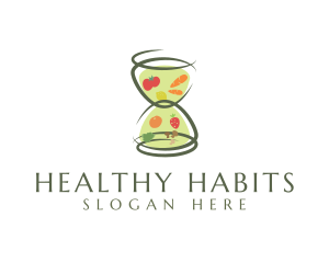 Fresh Hourglass Grocery logo design