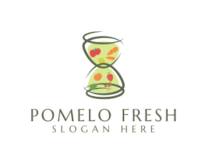 Fresh Hourglass Grocery logo design