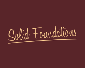 Handwriting - Tilted Script Underline logo design