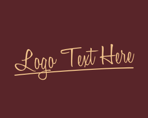 Handdrawn - Tilted Script Wordmark logo design