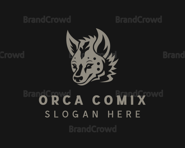 Wild Hyena Animal Logo