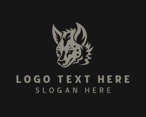 Red Fox - Wild Hyena Animal logo design