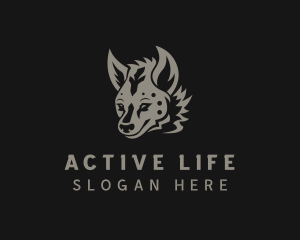 Wild Hyena Animal Logo