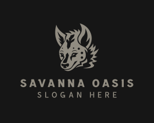 Savanna - Wild Hyena Animal logo design