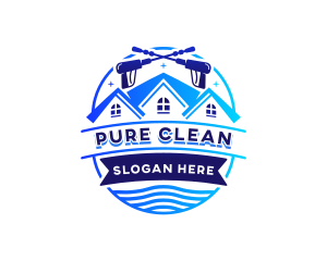 Pressure Washer Cleaning logo design