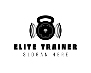 Trainer - Kettlebell Weightlifter Trainer logo design