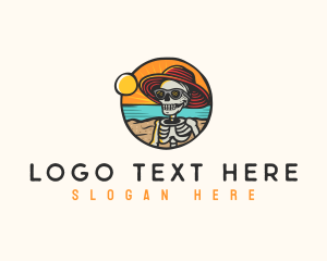 Skeleton - Summer Skeleton Getaway logo design