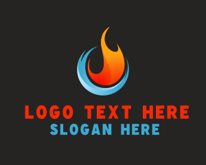 Modern - Industrial Flame Ice logo design