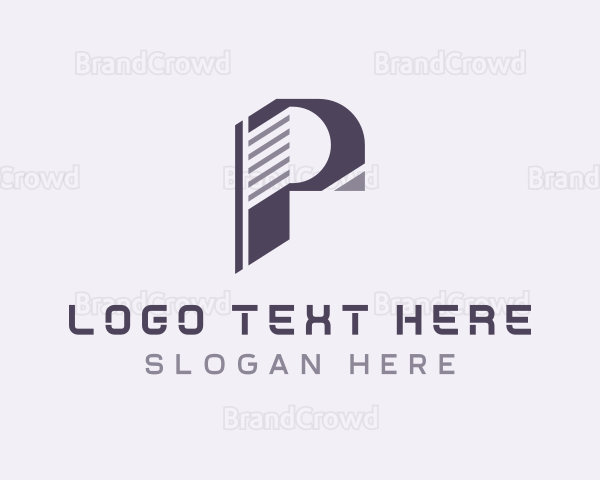 Cyber Technology Letter P Logo