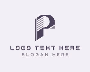 It Expert - Cyber Technology Letter P logo design