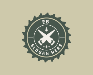 Rustic Lumberjack Saw Logo