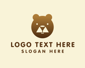 Grizzly - Martini Bear Pub logo design