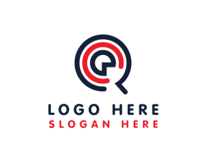 Alphabet - Music App Letter Q logo design