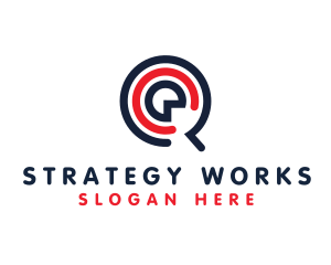 Business Target Letter Q logo design