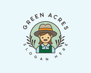 Farmer - Agriculture Woman Farmer logo design