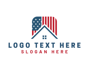 Flag - American Flag House logo design