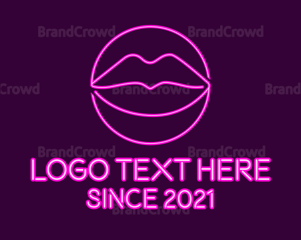 Neon Sexy Lips Logo