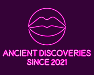 Neon Sexy Lips  logo design