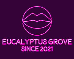 Neon Sexy Lips  logo design