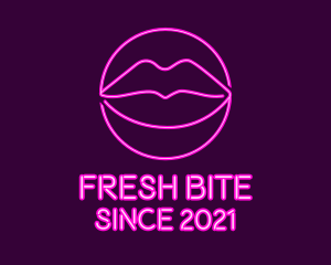 Mouth - Neon Sexy Lips logo design