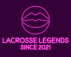 Neon Sexy Lips  logo design