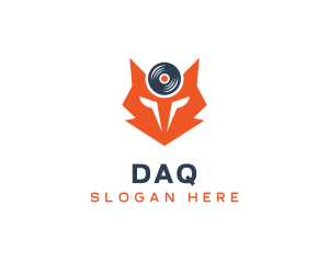 Dog - Fox Vinyl Media logo design