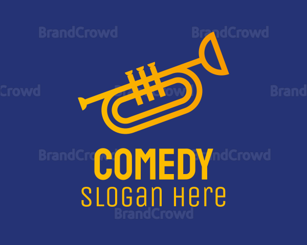 Brass Trumpet Instrument Logo