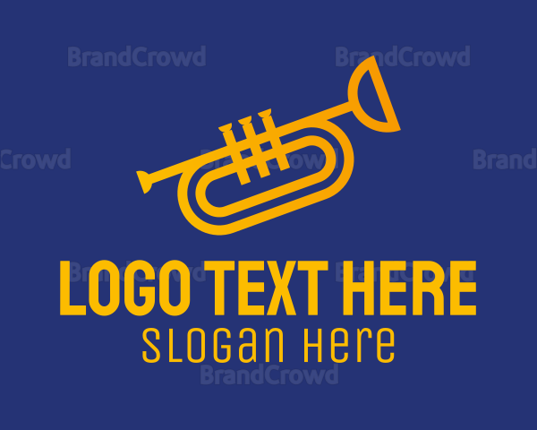 Brass Trumpet Instrument Logo