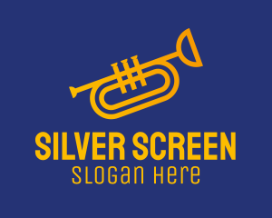 Brass Trumpet Instrument  Logo