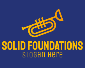 Brass Trumpet Instrument  Logo