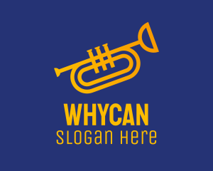 Brass Trumpet Instrument  Logo