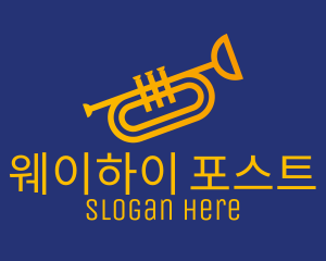 Brass Trumpet Instrument  logo design