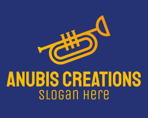 Brass Trumpet Instrument  logo design