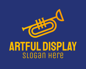 Brass Trumpet Instrument  logo design