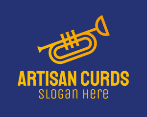 Brass Trumpet Instrument  logo design