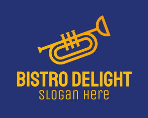 Brass Trumpet Instrument  logo design