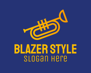 Brass Trumpet Instrument  logo design