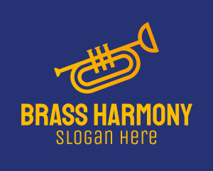 Brass Trumpet Instrument  logo design