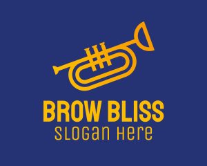 Brass Trumpet Instrument  logo design