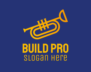 Brass Trumpet Instrument  logo design