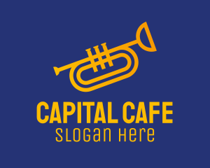 Brass Trumpet Instrument  logo design