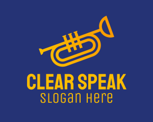 Brass Trumpet Instrument  logo design