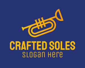 Brass Trumpet Instrument  logo design