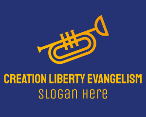 Brass Trumpet Instrument  logo design