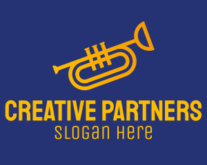 Brass Trumpet Instrument  logo design