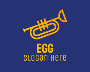 Trumpet - Brass Trumpet Instrument logo design